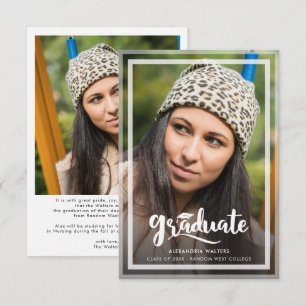 Graduation 2025 Faire-part photo moderne