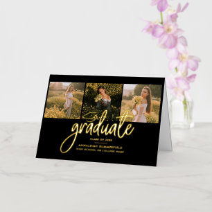 Graduation 2025 Grad Photo Gold Foil Faire-part