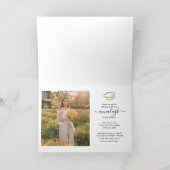 Graduation 2025 Grad Photo Gold Foil Faire-part (Couchage intérieur)