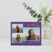Graduation 2025 Grad Photos Purple Faire-part (Debout devant)