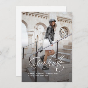 Graduation 2025 Lettré à la main Faire-part photo
