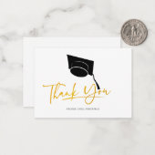 Graduation 2025 minimaliste Carte de remerciements (Devant/Arrière en situation)