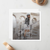 Graduation 2025 Modern Photo Grad Faire-part (Devant/Arrière en situation)