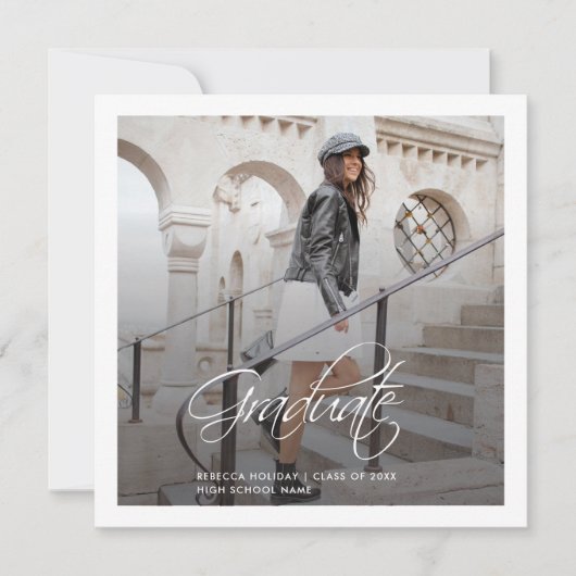 Graduation 2025 Modern Photo Grad Faire-part (Devant)