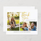 Graduation 2025 Modern Script Carte de remerciemen (Devant / Derrière)