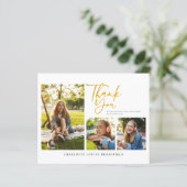 Graduation 2025 Modern Script Carte de remerciemen (Debout devant)