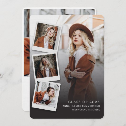 Graduation 2025 Multi Photo Faire-part (Devant / Derrière)