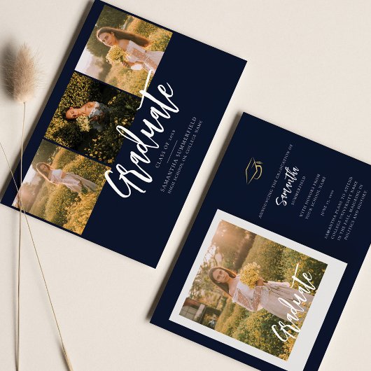 Graduation 2025 Photo Collage Faire-part