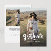 Graduation 2025 Photo Elegant Grad Faire-part (Devant / Derrière)