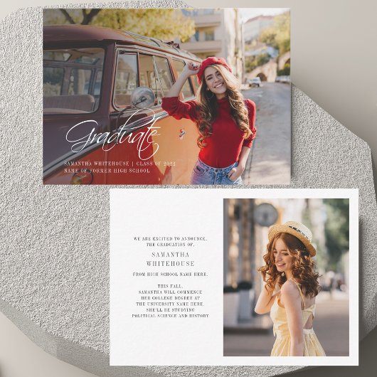 Graduation 2025 Photo Grad Faire-part