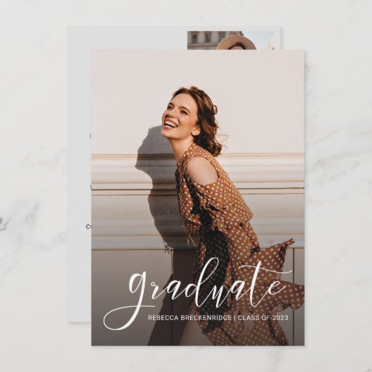 Graduation 2025 Photos Grad Faire-part (Devant / Derrière)
