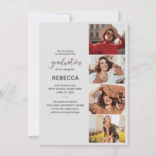 Graduation 2025 Photos Grad Faire-part (Dos)