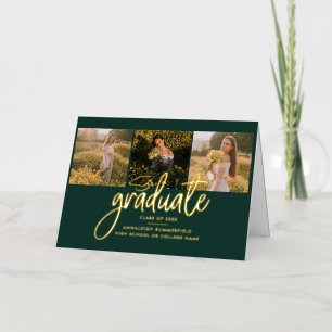 Graduation 2025 Photos Grad Gold Foil Faire-part