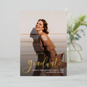 Graduation 2025 Photos Grad Gold Foil Faire-part (Debout devant)