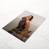 Graduation 2025 Photos Grad Gold Foil Faire-part (Rotation)