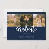 Graduation 2025 Photos Marine Blue Grad Faire-part (Devant)