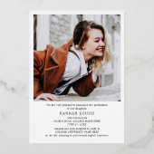 Graduation 2025 Photos Rose Gold Foil Faire-part (Verso)