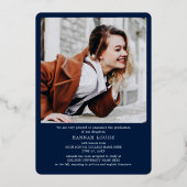 Graduation 2025 Photos Silver Foil Faire-part (Verso)