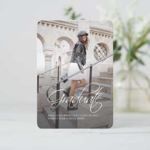 Graduation 2025 Script Grad Photo Faire-part