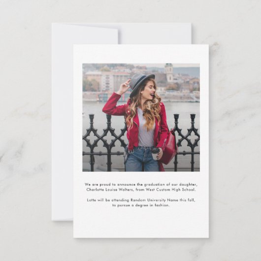 Graduation 2025 Script Photo Faire-part (Dos)