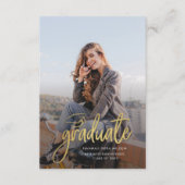 Graduation 2025 Script Photo Grad Party Invitation (Devant)