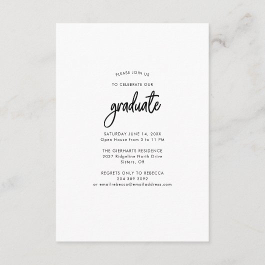 Graduation 2025 Script Photo Grad Party Invitation (Dos)