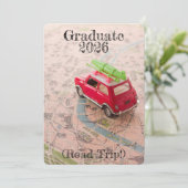 Graduation 2026 Announcement Road Trip Invitation (Debout devant)