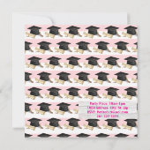 Graduation 2026 Invitation Pink Stripe (Dos)