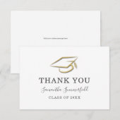 Graduation 2026 Moderne Élégant Carte de remerciem (Devant / Derrière)