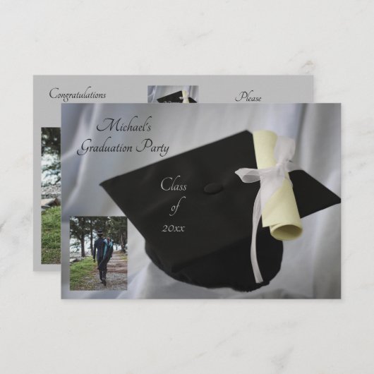 Graduation 2 Invitation photo (Devant / Derrière)