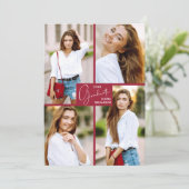 Graduation 4 Photo Collage Party Invitation (Debout devant)