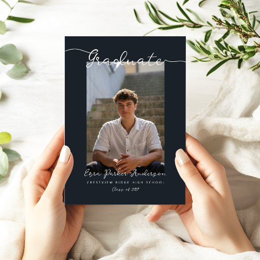 Graduation Announcement and Invitation with Photo Kaart