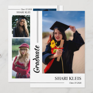Graduation Announcement Card Template Aankondiging
