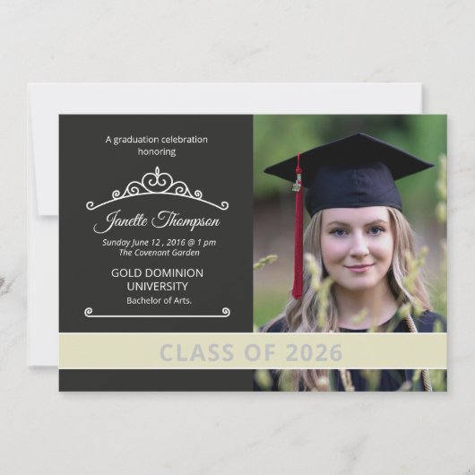 Graduation Announcement Card Template Aankondiging (Voorkant)