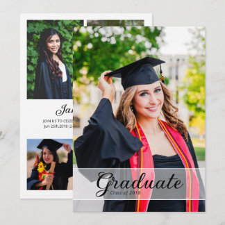 Graduation Announcement Card Template Aankondiging