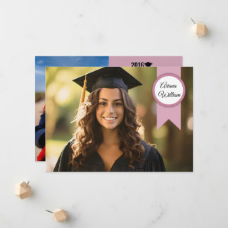 Graduation Announcement Card Template Aankondiging