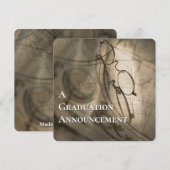 Graduation Announcement Custom Map Invitation (Devant / Derrière)