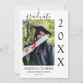 Graduation announcement, graduation invitation (Devant)