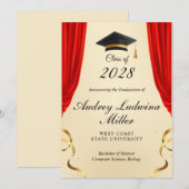 Graduation Announcements No Photo Aankondiging (Voorkant / Achterkant)