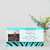 Graduation Aqua Zebra Carte photo (Debout devant)