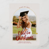 Graduation Arc Artistique Foil Invitation (Recto)