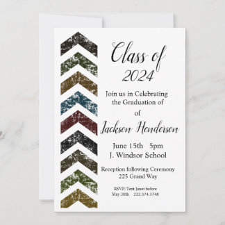 Graduation Arrow Invitation Classe de 2024