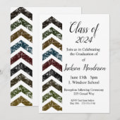 Graduation Arrow Invitation Classe de 2024 (Devant / Derrière)