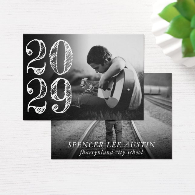 Graduation artistique | Simple 2 Faire-part photo (Bureau)