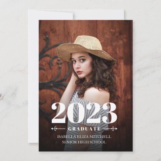 Graduation audacieuse | Faire-part photo (Devant)