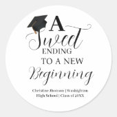 Graduation autocollant fin douce à un nouveau débu (Devant)