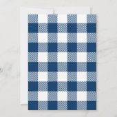 Graduation BBQ Backyard Navy Blue Kaart (Achterkant)