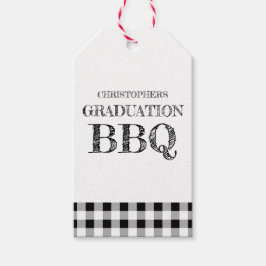 Graduation BBQ Gingham Cadeaulabel