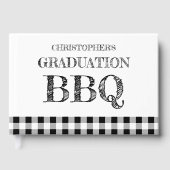 Graduation BBQ Gingham Gastenboek (Voorkant)