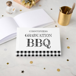 Graduation BBQ Gingham Gastenboek